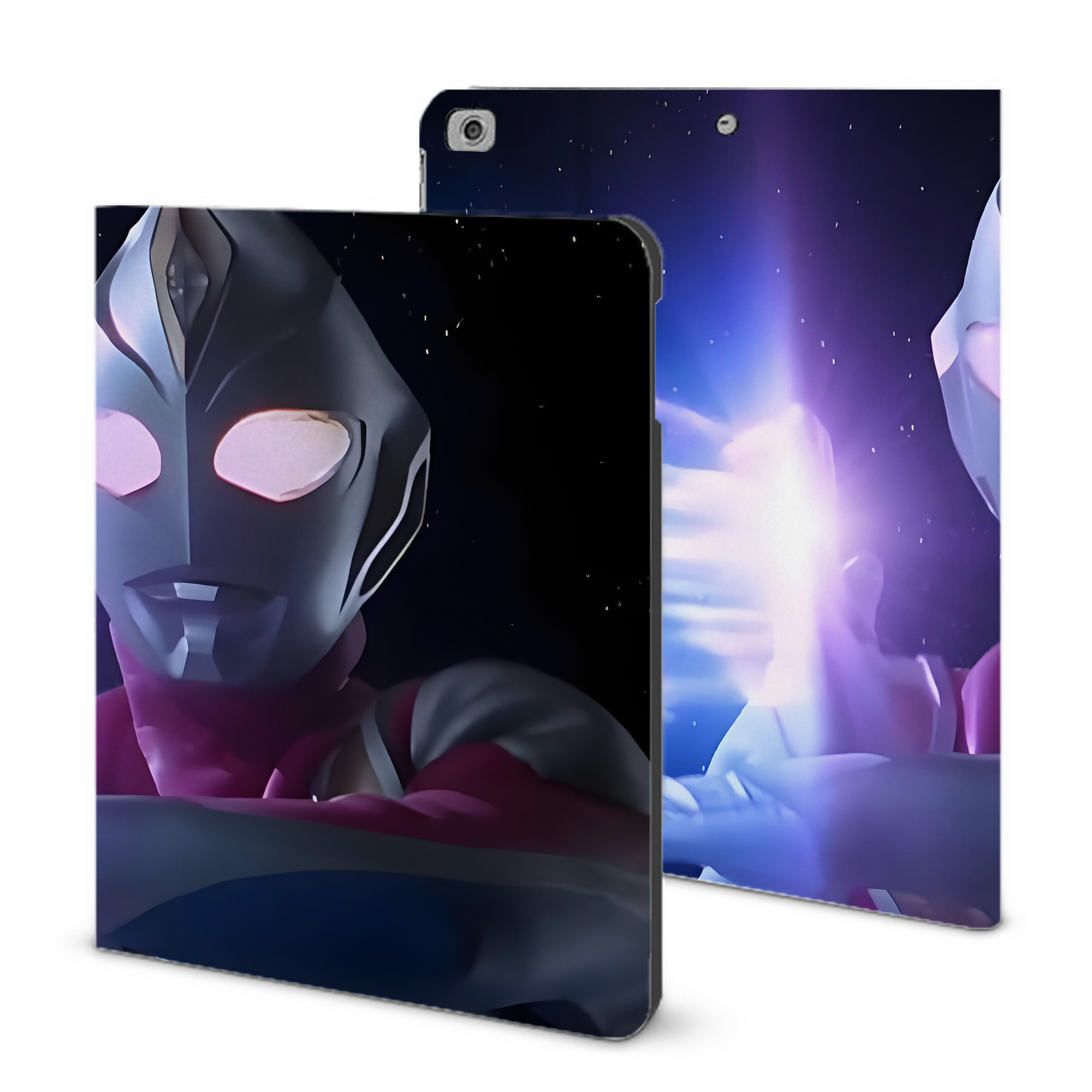 （画像用） ウルトラマン Ultraman IPad ケース ブック型 PUレザー TPU 耐衝撃 軽量 薄型 ペン収納なし 全面保護 IPad 各モデル対応